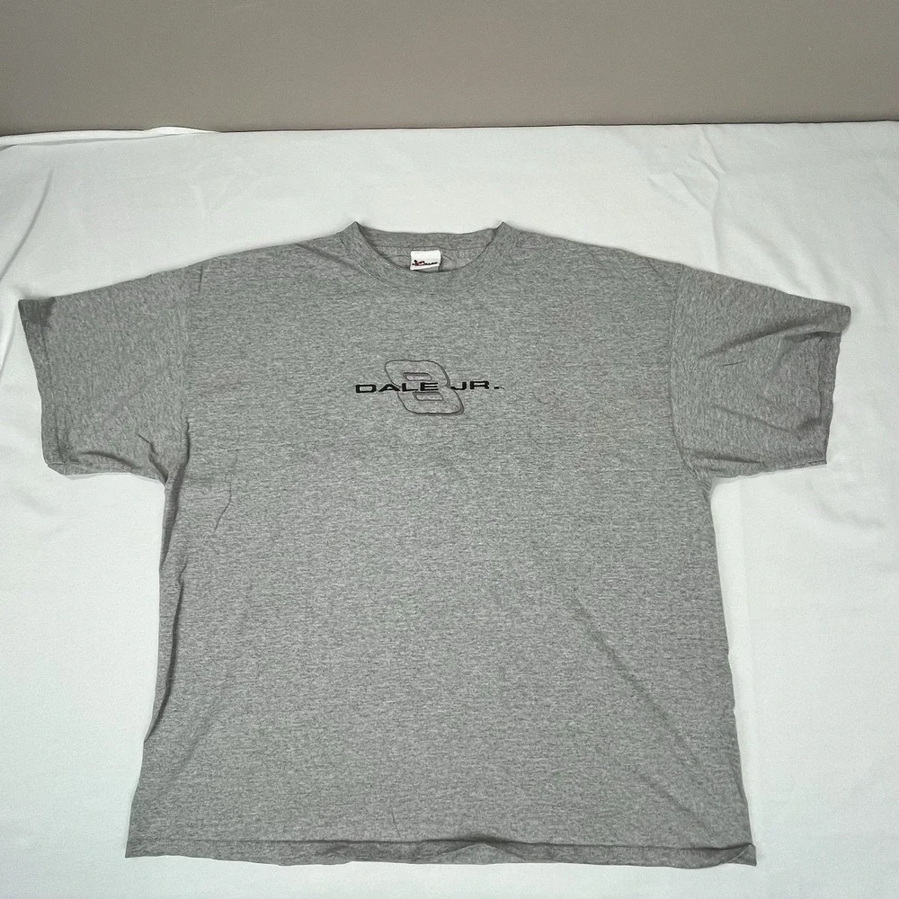 Chase Authentics Dale Jr 8 Mens Gray T-Shirt Round‎ Neck Short Sleeve Size XL